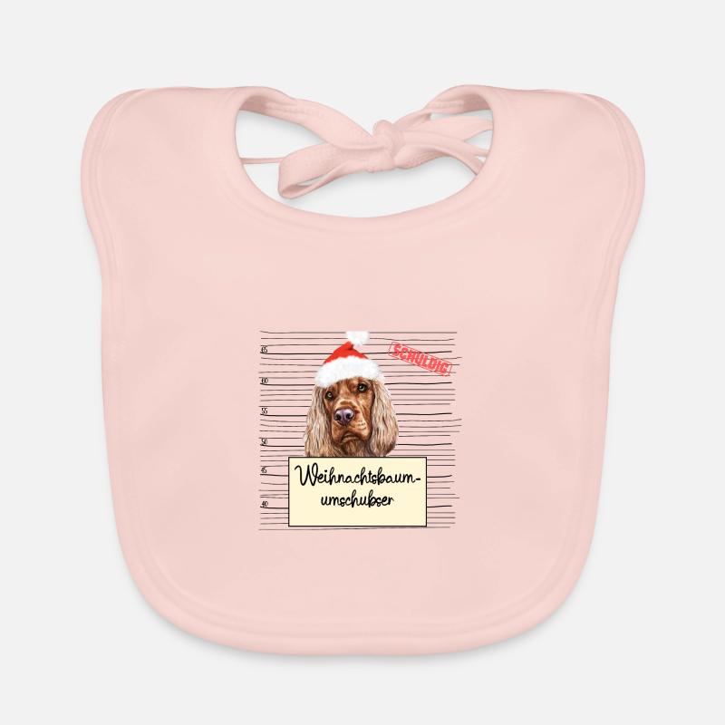 Weihnachtsbaum Umschubser Englischer Cocker Spanie Baby Bio-Lätzchen