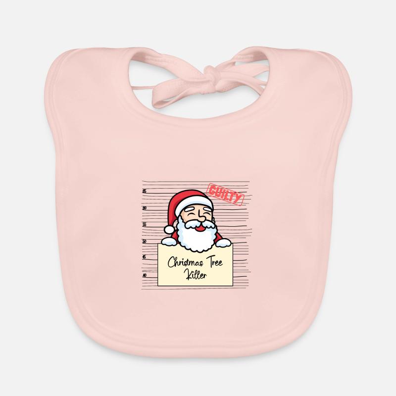 Weihnachtsbaum Umschubser Weihnachtsmann Baby Bio-Lätzchen