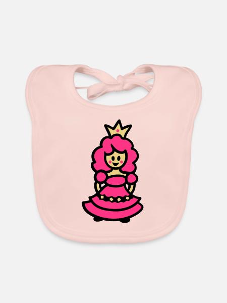 Princess - Organic Baby Bibs - rose - Front