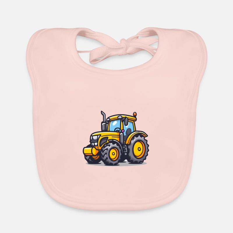 Niedlicher Traktor Baby Bio-Lätzchen