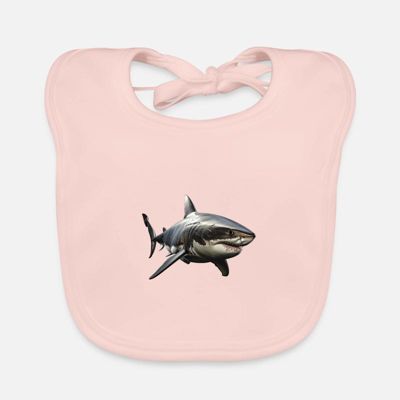 Great White Shark Organic Baby Bibs