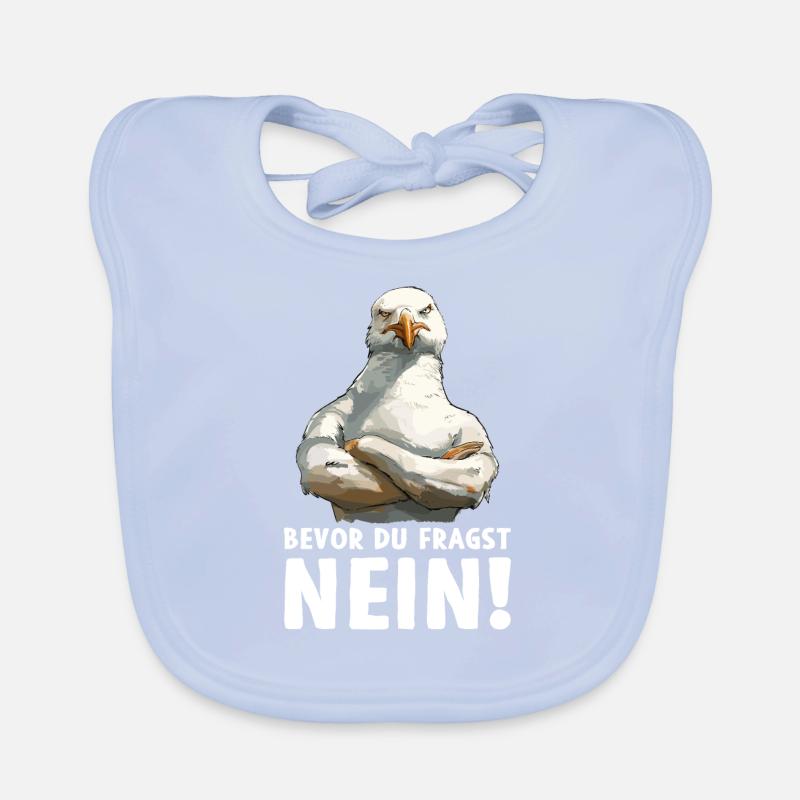 Möwe Seevogel Bevor du fragst Nein Baby Bio-Lätzchen