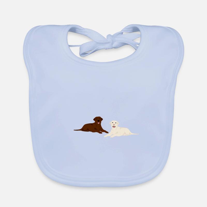 Bloder and brown labrador dog gift Organic Baby Bibs