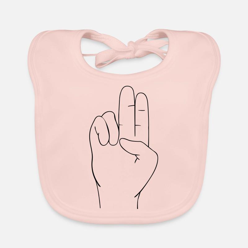 Handzeichen Baby Bio-Lätzchen
