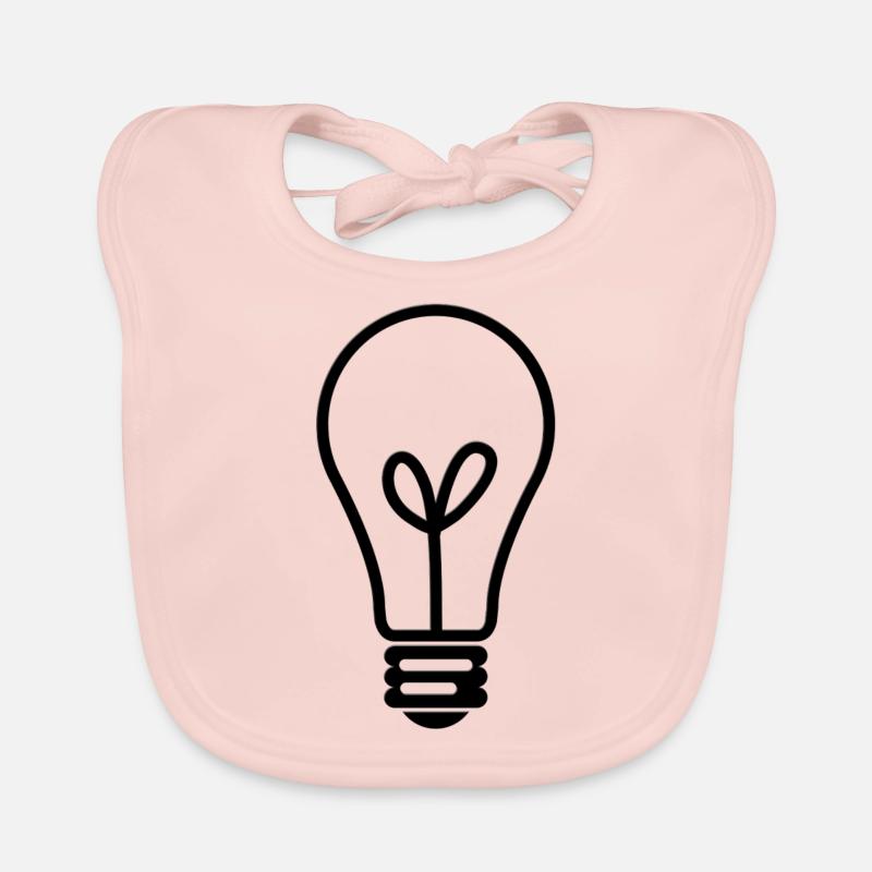 lightbulb light bulb gluehbnene gluehlampe lamp12 Organic Baby Bibs