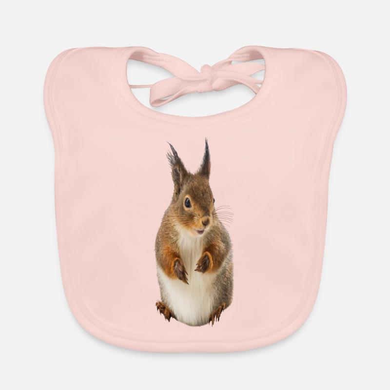 Squirrel Organic Baby Bibs
