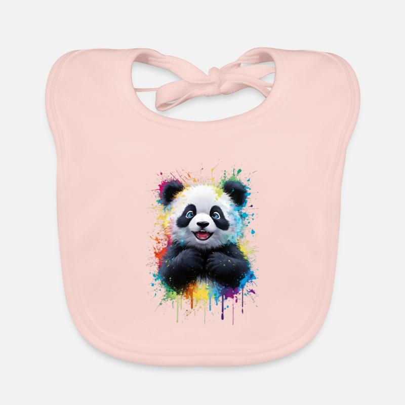 Graffiti de panda Bavoir bio Bébé