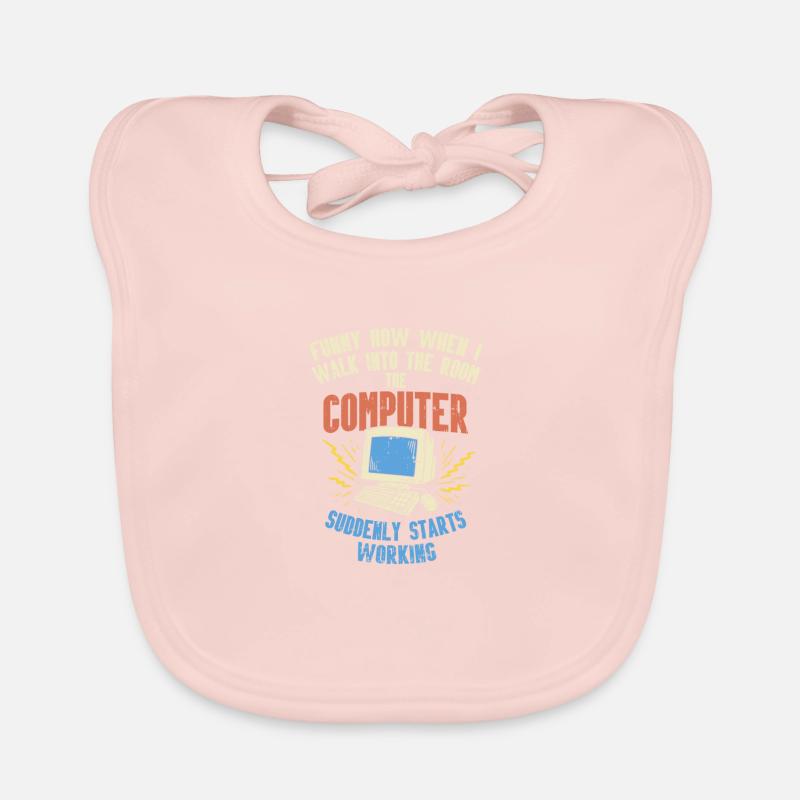Computer Geek Shirt: Tech Support I Software Baby Bio-Lätzchen