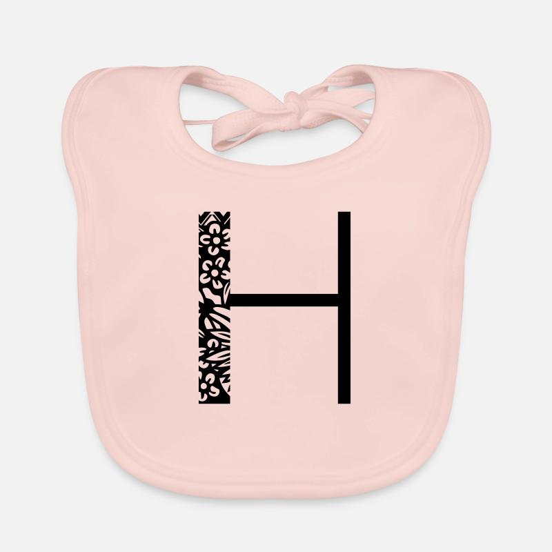 Buchstabe H Baby Bio-Lätzchen