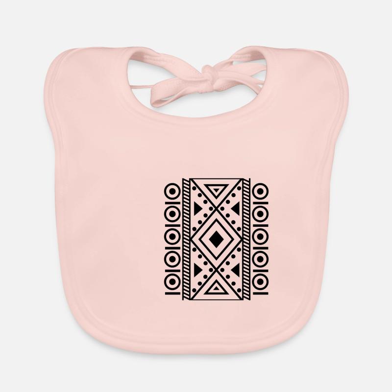 beautiful pattern design black Organic Baby Bibs