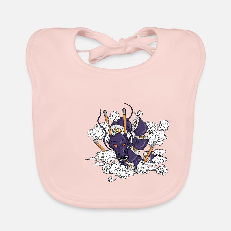 Sushi dragon design Organic Baby Bibs