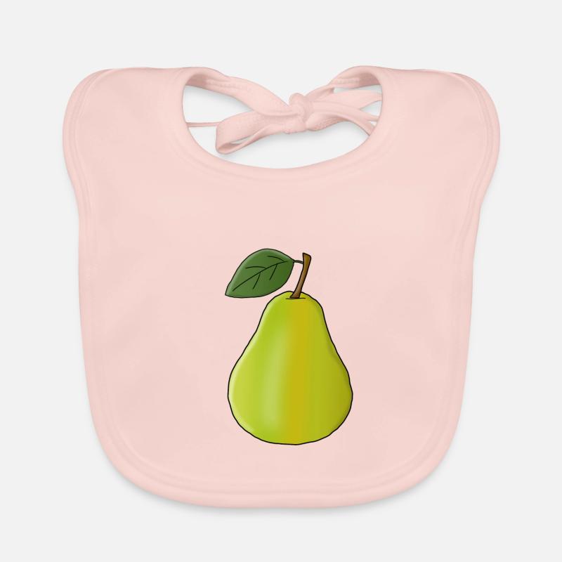 Pear with leaf Organic Baby Bibs