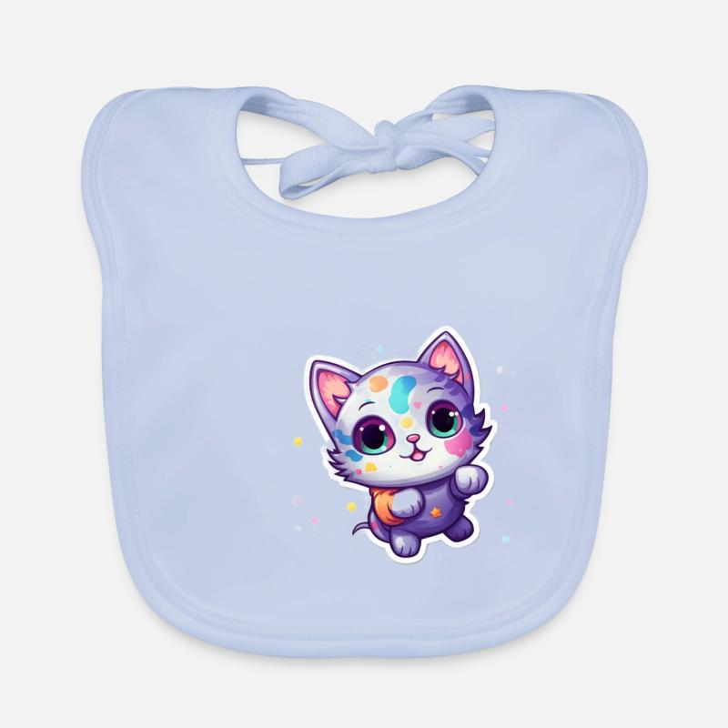 Un mignon petit chat dans l’espace Bavoir bio Bébé