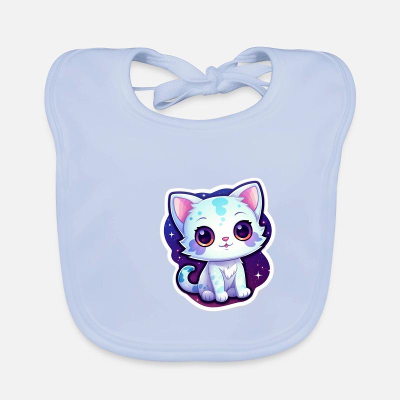 Mignon chat de dessin animé flottant dans l’espace Bavoir bio Bébé
