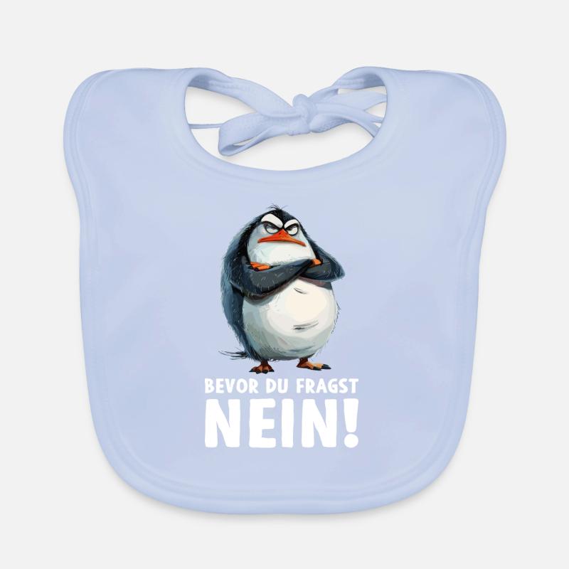 pingouin oiseau poussin avant de demander non Bavoir bio Bébé