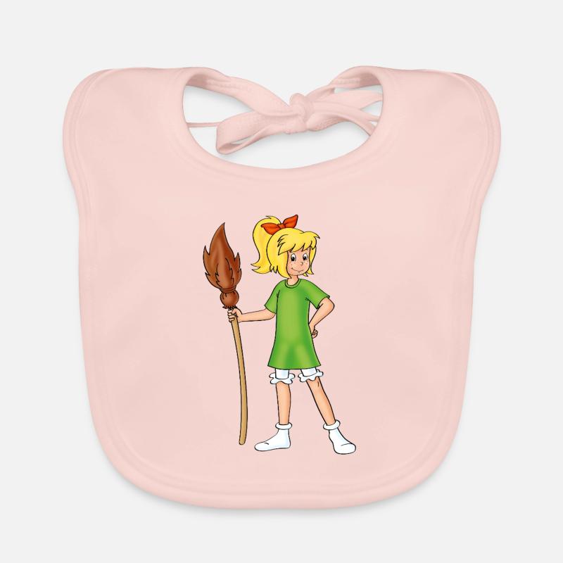 Bibi Blocksberg poses with mashed potatoes Organic Baby Bibs