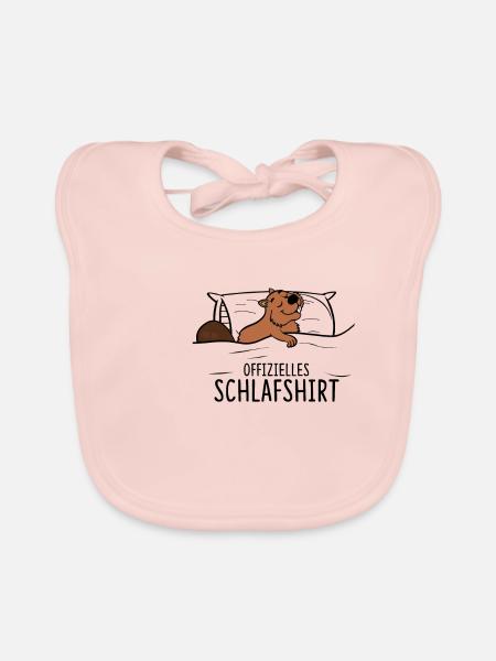Offizielles Schlafshirt Biber - Baby Bio-Lätzchen - Rose