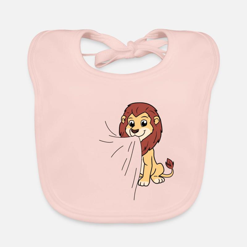 Lion eats fabric Organic Baby Bibs