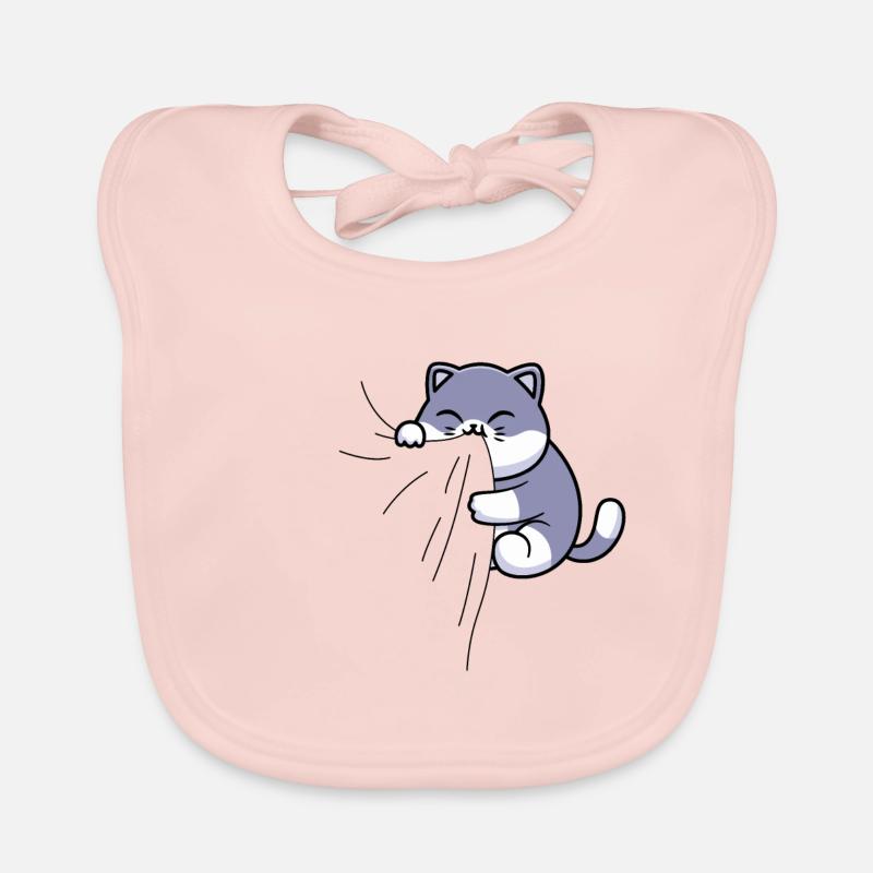 Cat eats fabric Organic Baby Bibs