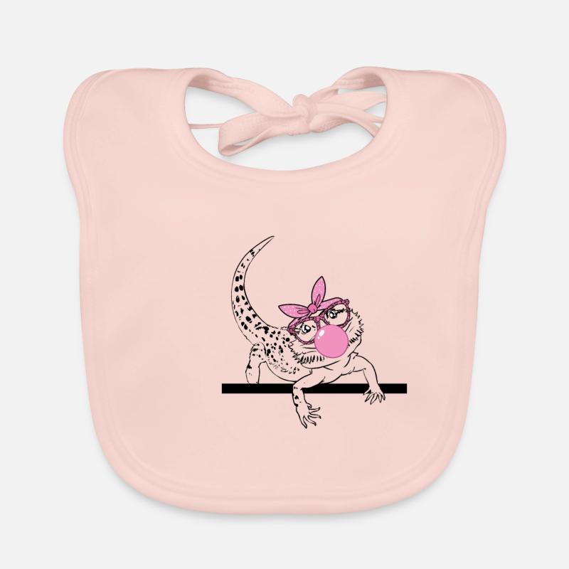 Bearded Dragon Blowing Bubble Gum Baby Bio-Lätzchen