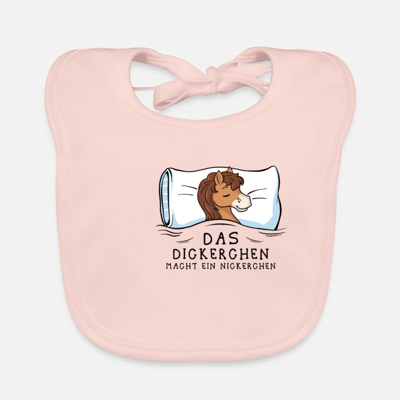 Dickerchen macht Nickerchen Perd Baby Bio-Lätzchen