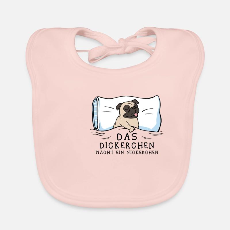 Dickerchen macht Nickerchen Mops Baby Bio-Lätzchen