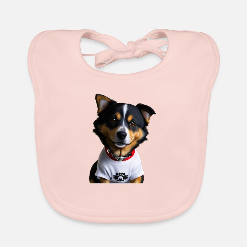 Cute dog Organic Baby Bibs