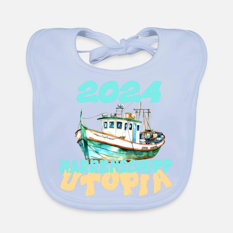 Narrenschiff Utopia, 2024 Baby Bio-Lätzchen