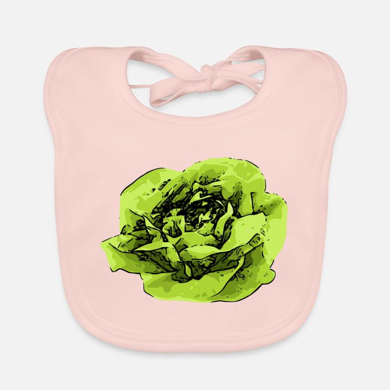 Laitue pop art - Bavoir bio Bébé - rose