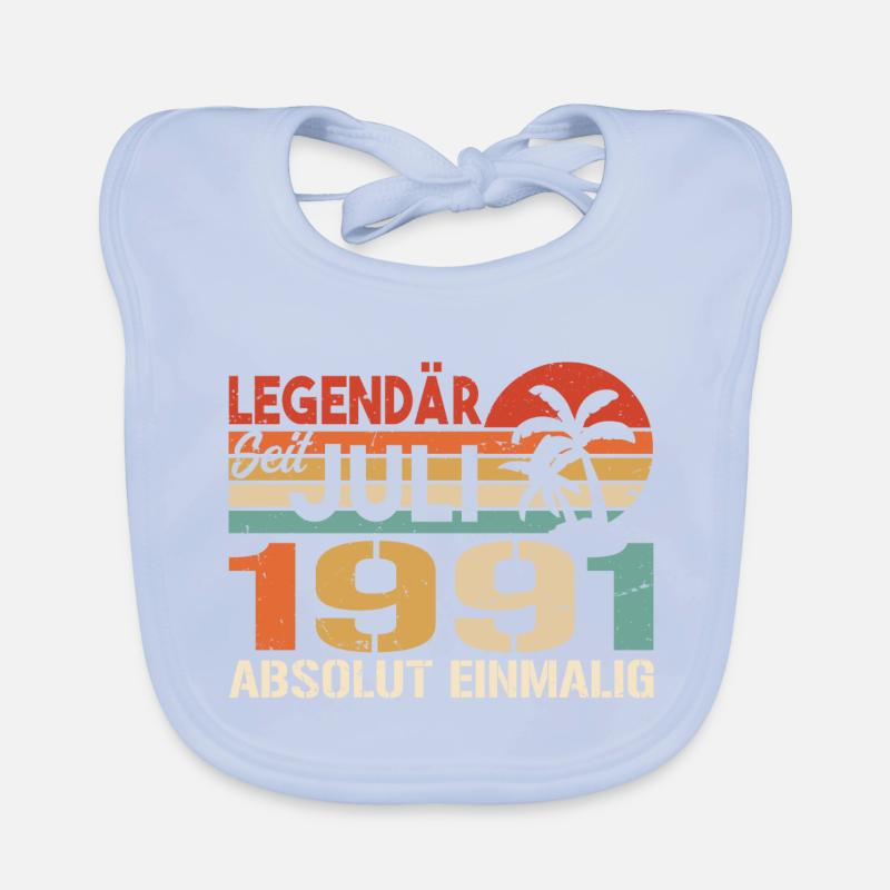 1991 Juli Geboren im Juli 1991 Baby Bio-Lätzchen