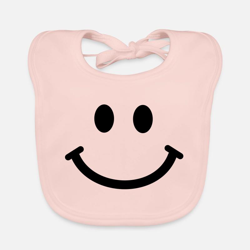 Happy Smiley Face Organic Baby Bibs