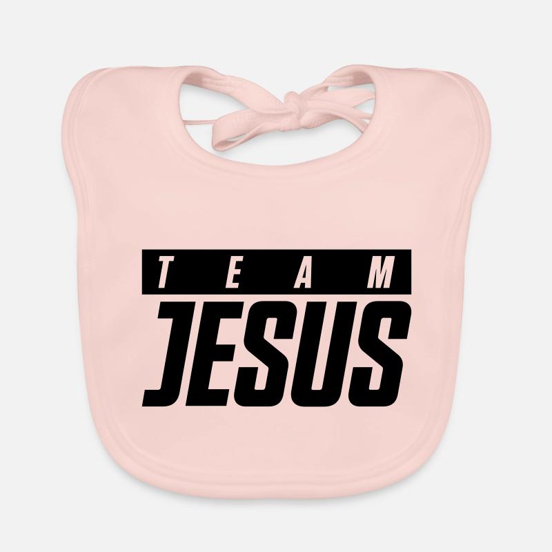 équipe jésus - Bavoir bio Bébé - rose