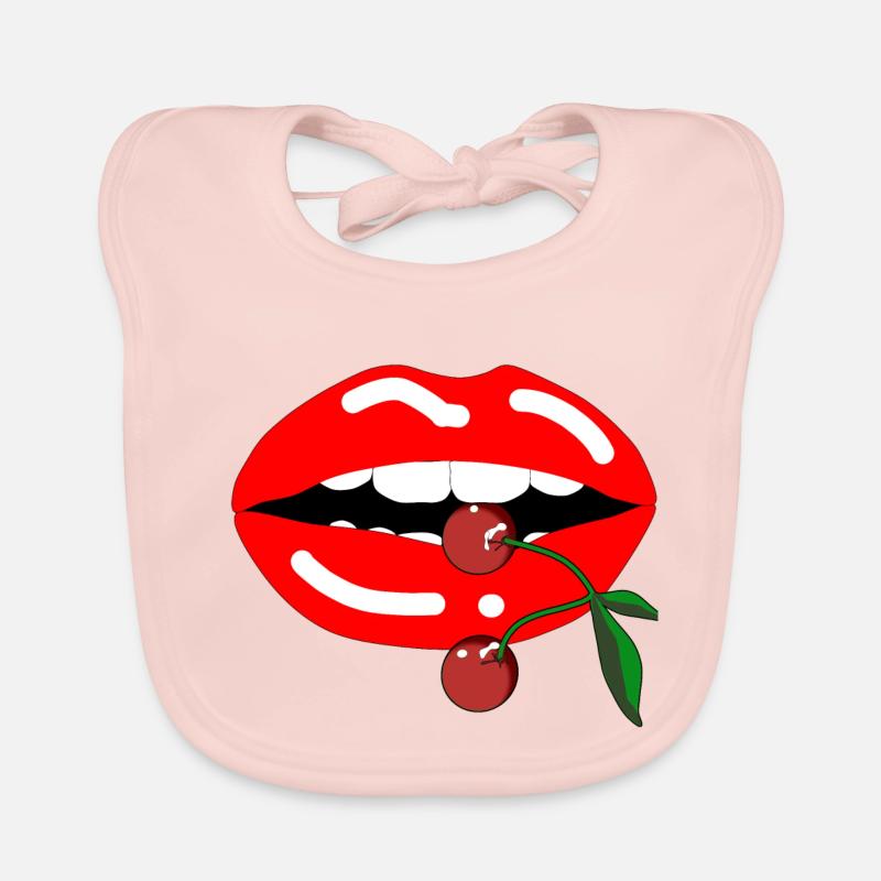 Mund Kirsche Baby Bio-Lätzchen