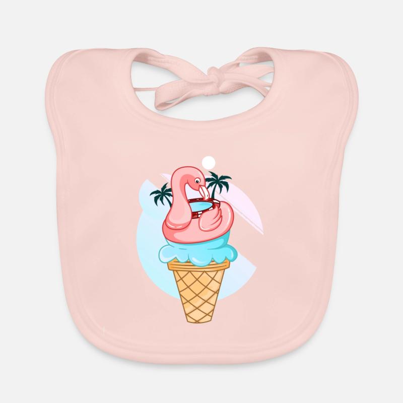 Flamingo Eis Baby Bio-Lätzchen
