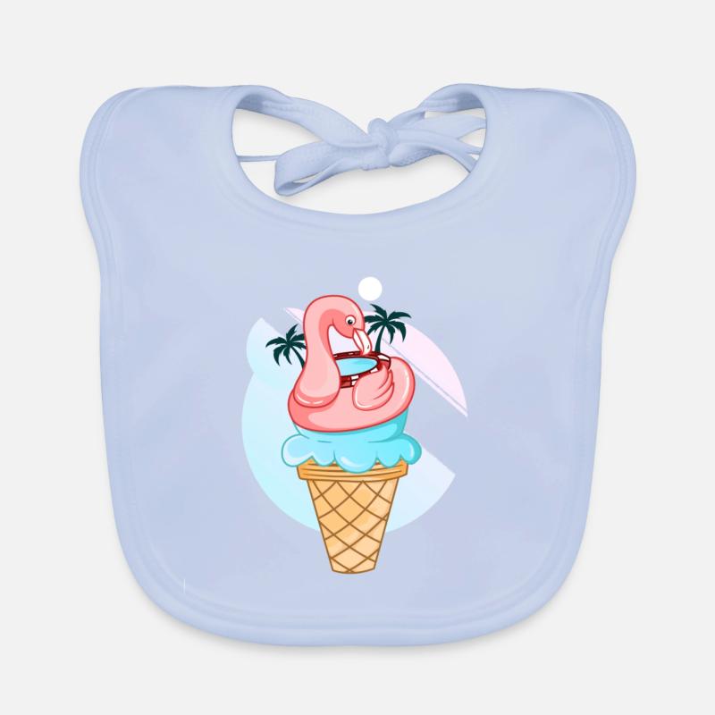 Flamingo Eis Baby Bio-Lätzchen
