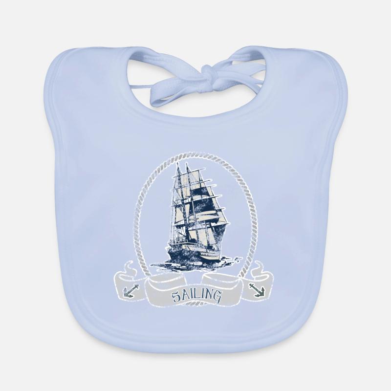 Sailboat Organic Baby Bibs