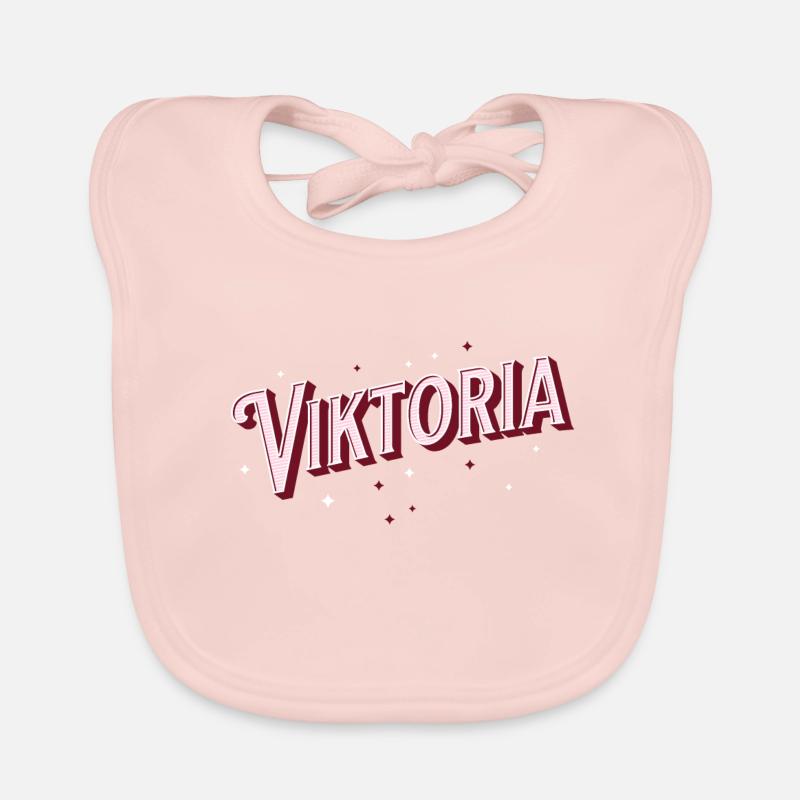 Viktoria Name tolle Mädchen Geschenkidee Baby Bio-Lätzchen