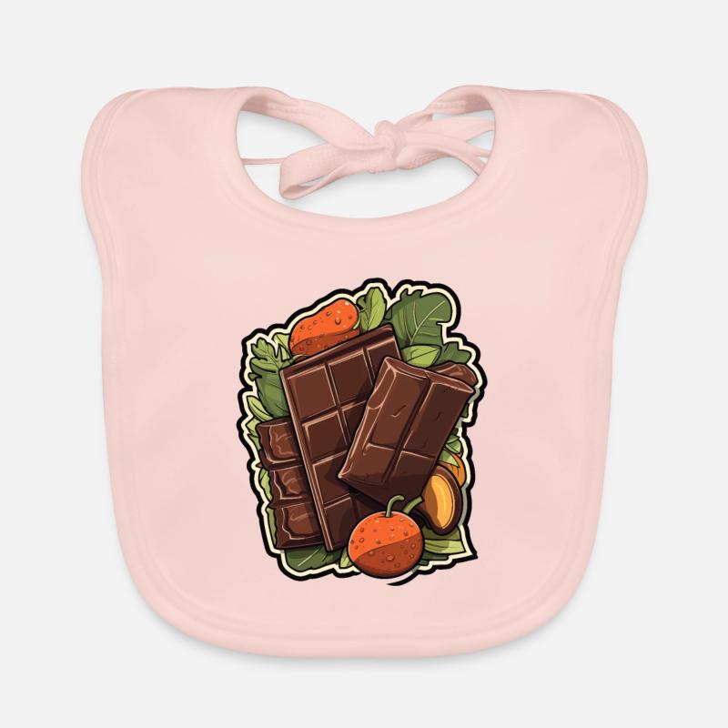 Chocolate - Minimalist indulgence Organic Baby Bibs