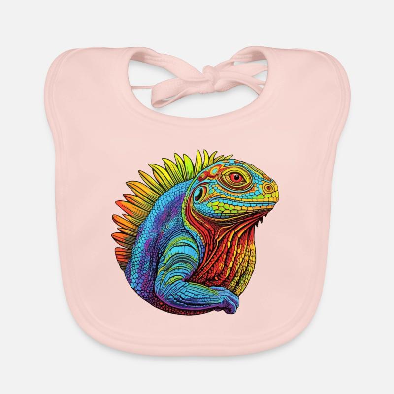 Glowing lizard Organic Baby Bibs