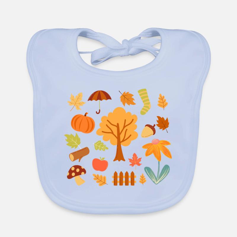 Herbstlaub Genießen Sie die bunte Jahreszeit Baby Bio-Lätzchen