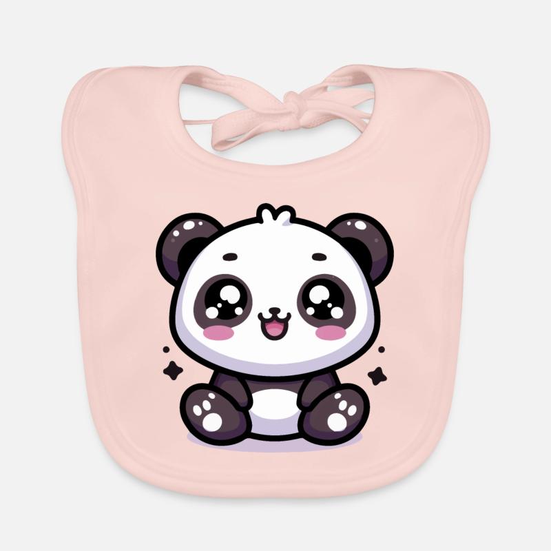 Panda mignon kawaii Bavoir bio Bébé