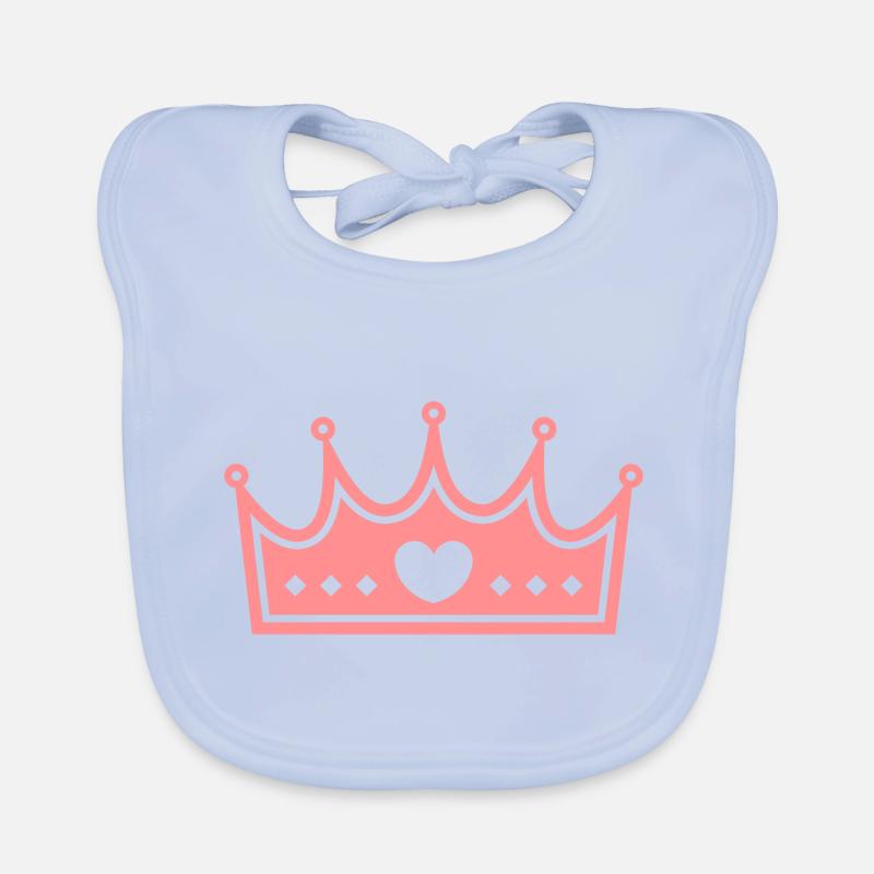 Princess Crown Shape Organic Baby Bibs