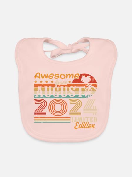 2024 August Geschenkidee August 2024 - Baby Bio-Lätzchen - Rose - Vorne
