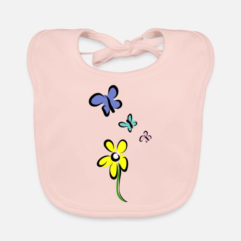 Pas seulement une fleur Bavoir bio Bébé