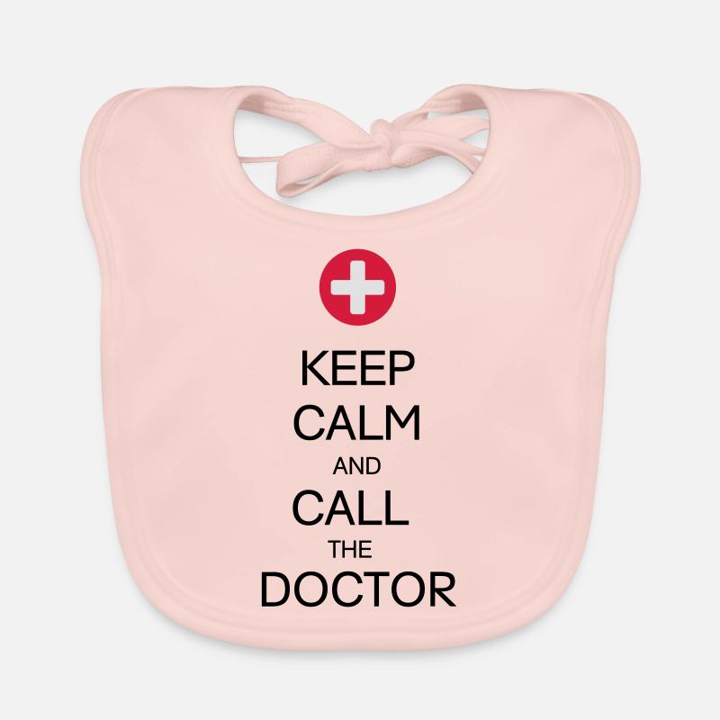 GARDEZ LE CALME ET APPELEZ LE MÉDECIN - Bavoir bio Bébé - rose