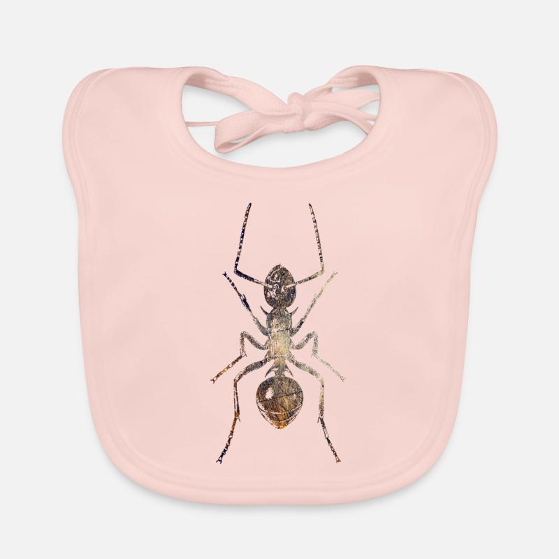 Ameise - Baby Bio-Lätzchen - Rose