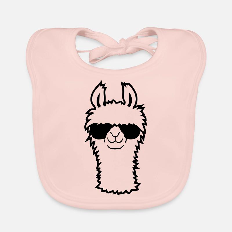 Hairy fluffy llama Organic Baby Bibs