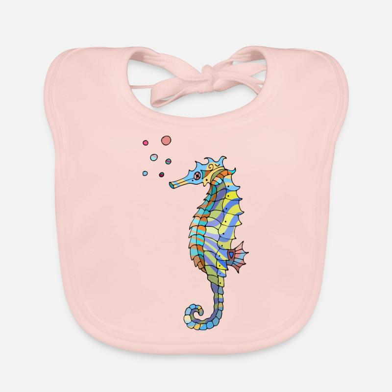 Seepferdchen Baby Bio-Lätzchen