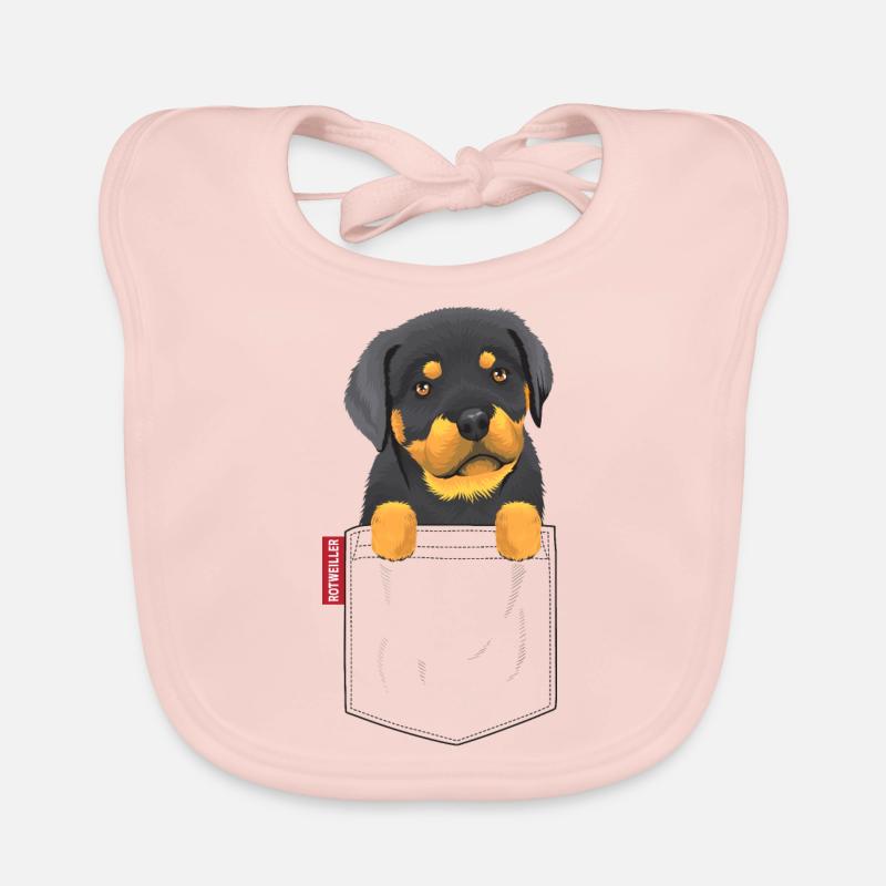 Poche de Rotweiller Bavoir bio Bébé