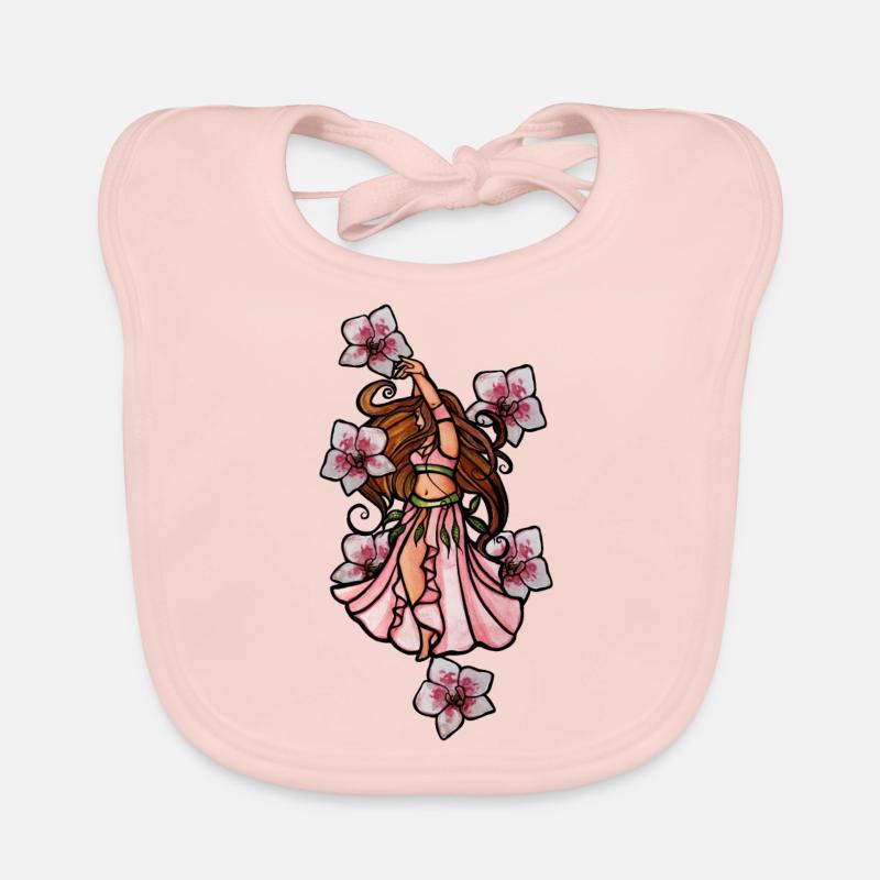 Orchidées de danse du ventre Bavoir bio Bébé